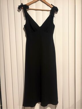 Diane Von Furstenberg Black Silk Cowl-Neck Slip Dress